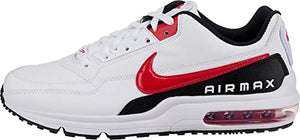 Nike Men's AIR MAX LTD 3 Lowtop Sneakers, White/University Red/Black, 10.5