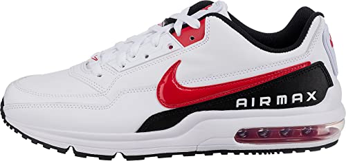 Nike Men's AIR MAX LTD 3 Lowtop Sneakers, White/University Red/Black, 10.5