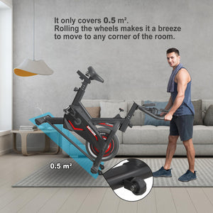 GOFLYSHINE Exercise Bikes Stationary,Exercise Bike for Home Indoor Cycling Bike for Home Cardio Gym,Workout Bike with Ipad Mount & LCD Monitor,Silent Belt Drive
